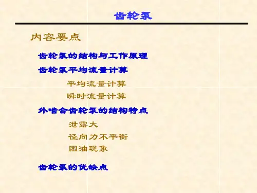 齿轮泵介绍