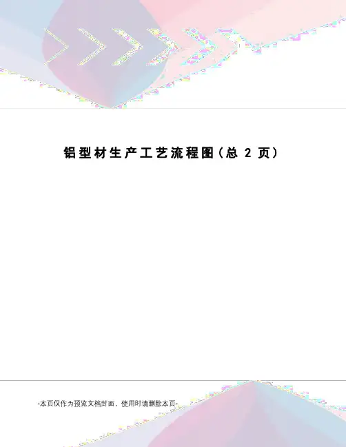 铝型材生产工艺流程图