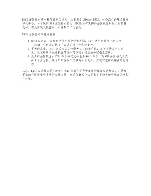 exsi分区格式