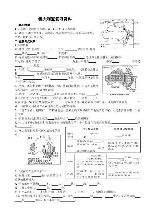 澳大利亚复习资料