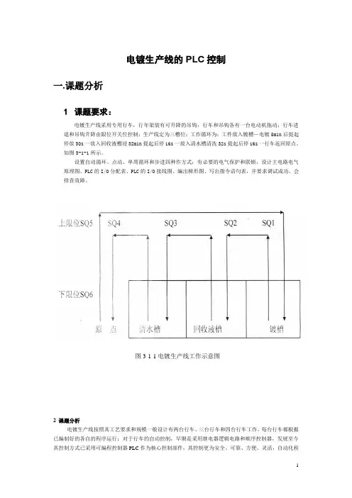 电镀生产线的PLC控制