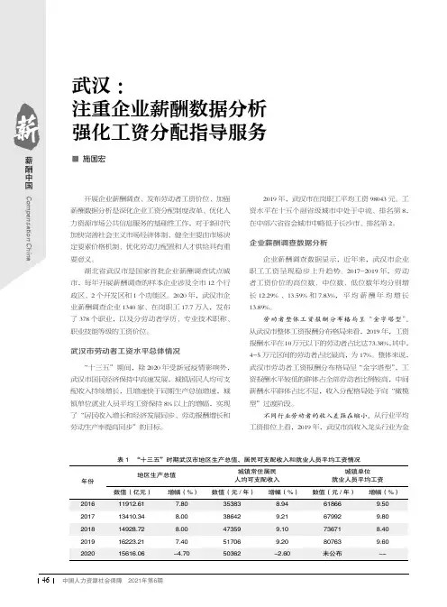 武汉注重企业薪酬数据分析 强化工资分配指导服务