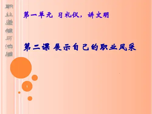 展示自己的职业风采PPT演示课件