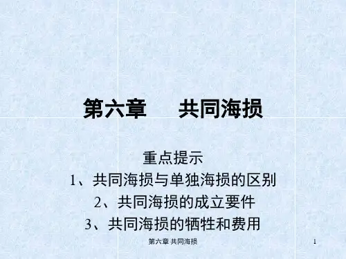 第六章 共同海损 ppt课件