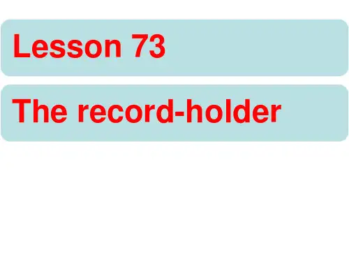 新概念英语第二册 Lesson 73