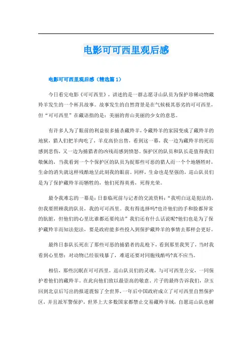 电影可可西里观后感
