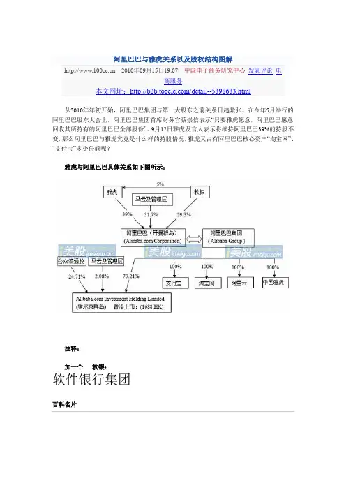 阿里巴巴与雅虎关系以及股权结构图解