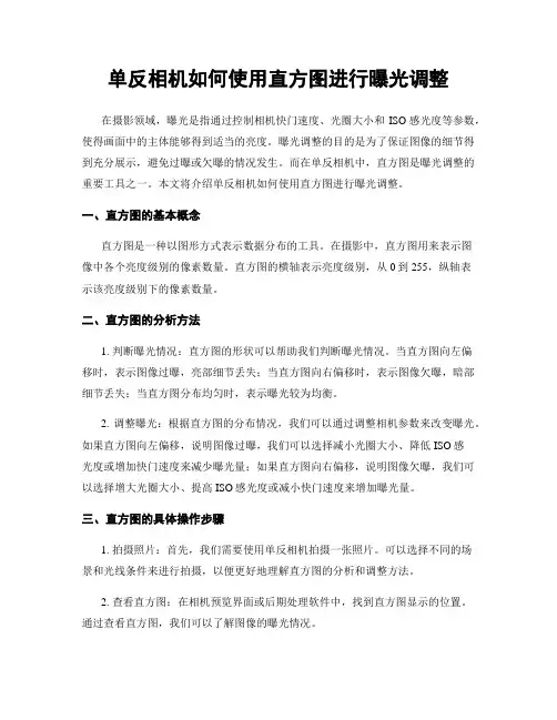 单反相机如何使用直方图进行曝光调整