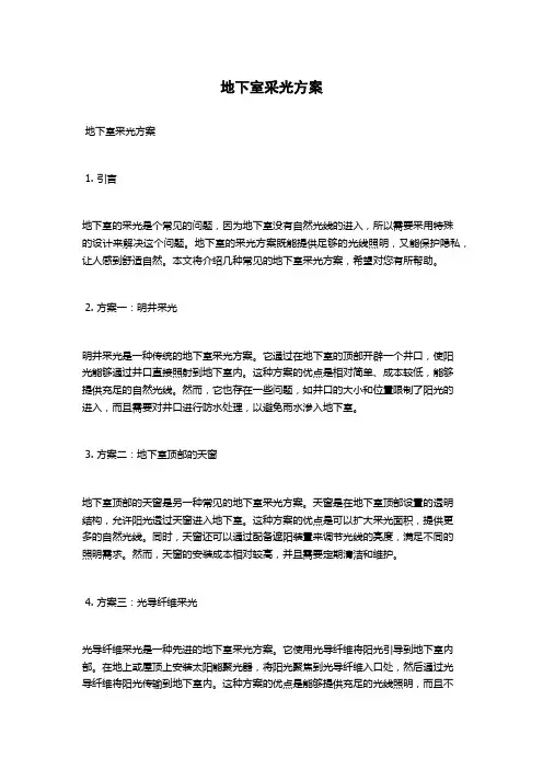 地下室采光方案