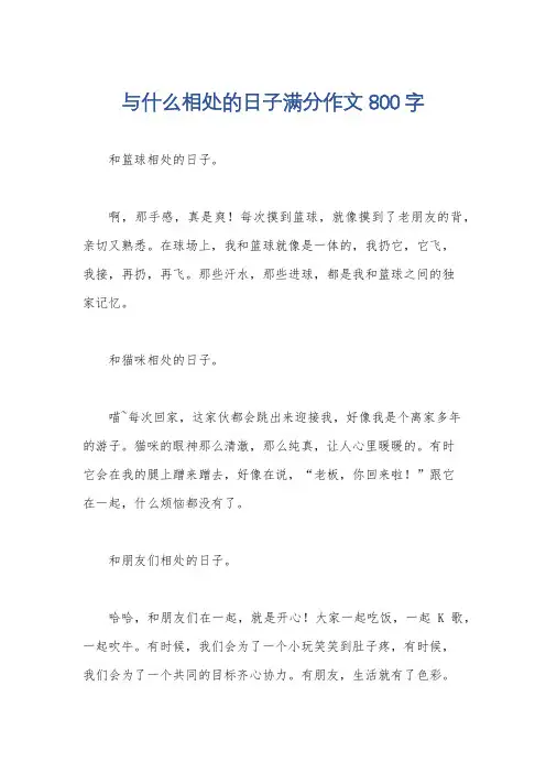 与什么相处的日子满分作文800字
