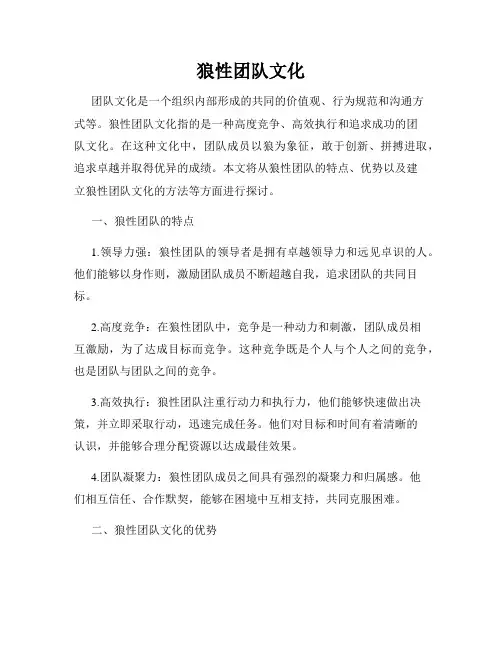 狼性团队文化