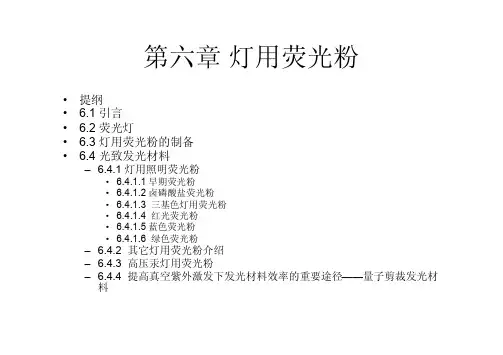第六章 灯用荧光粉