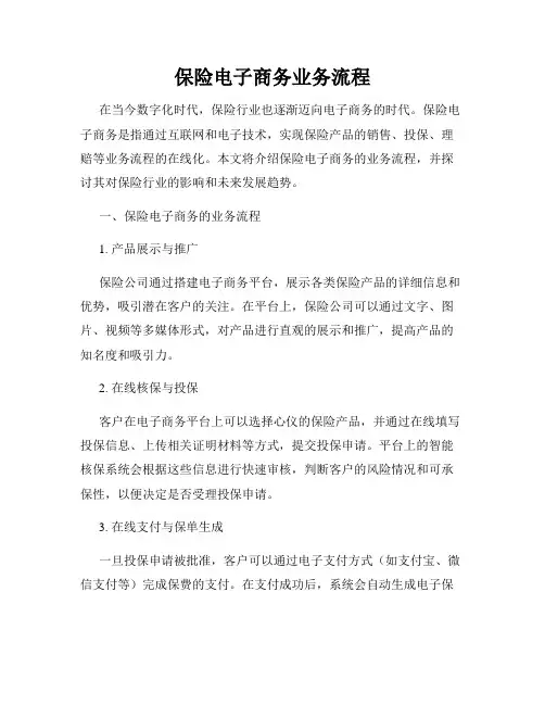 保险电子商务业务流程