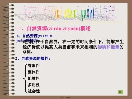 广东省汕头市东厦中学高一地理湘教版必修课件自然资源与人类活动