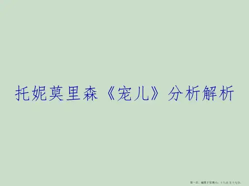 托妮莫里森《宠儿》解析解析