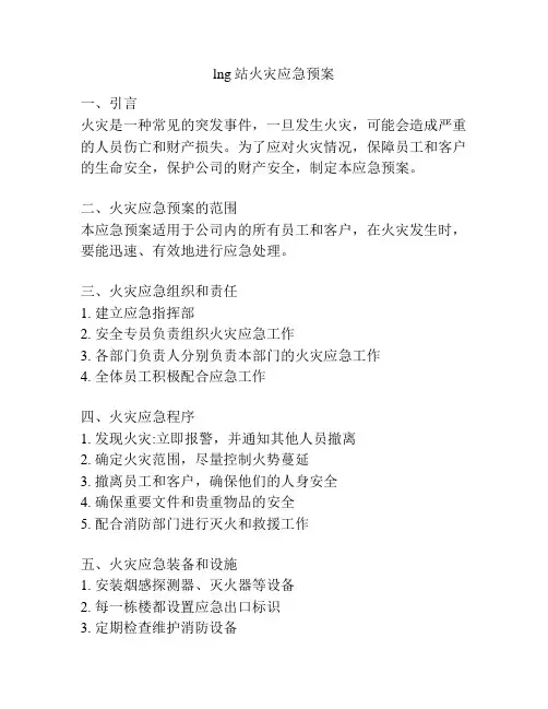 lng站火灾应急预案