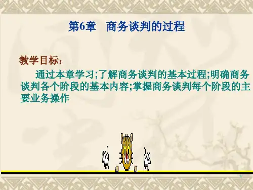 商务谈判的过程和章商务谈判文书