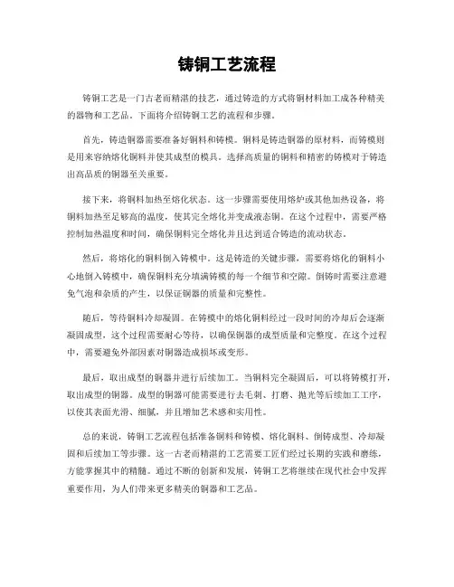 铸铜工艺流程