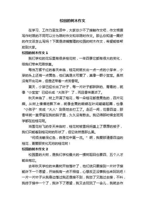 校园的树木作文