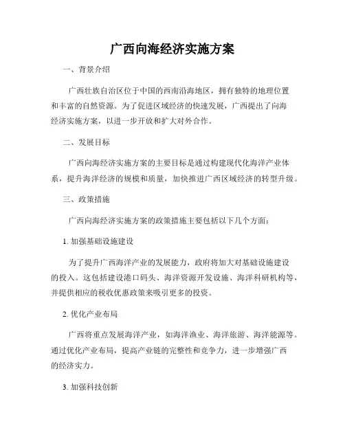 广西向海经济实施方案