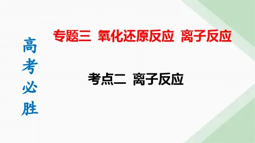 高考化学专题复习离子反应