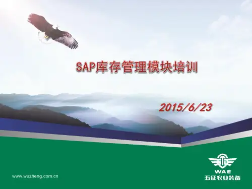 SAP库存管理模块培训课件
