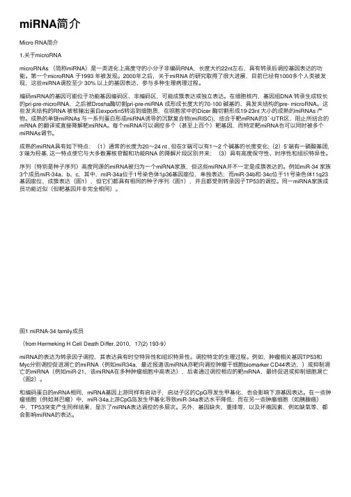 miRNA简介
