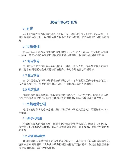 航运市场分析报告