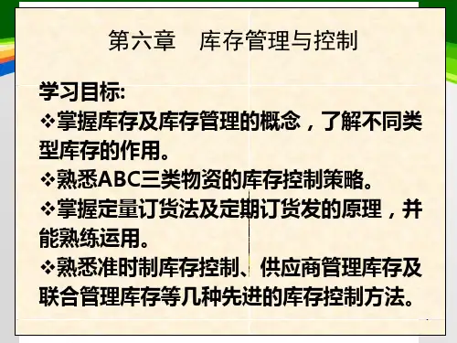 库存管理与控制培训课件(49页)