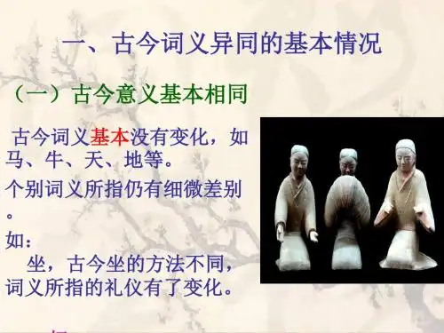 古今词义的异同(7) 共24页