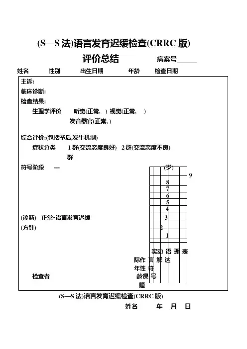 儿科ss评估量表47154