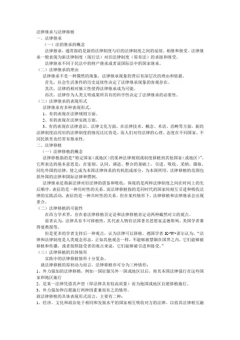 法的继承与法律移植PPT.ppt.Convertor