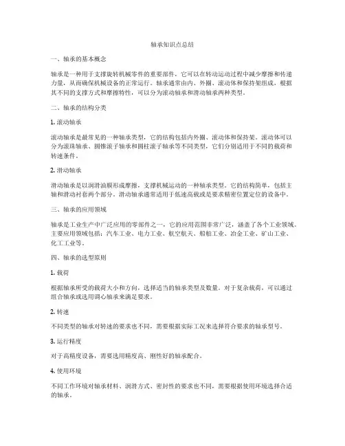 轴承知识点总结