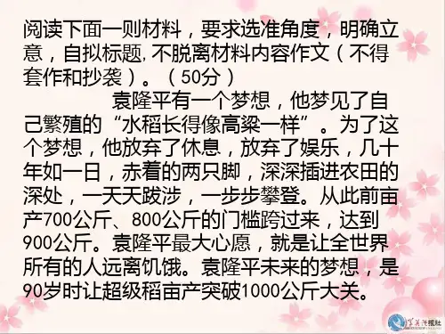 梦想作文PPT课件