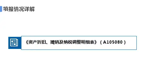 17.《资产折旧、摊销及纳税调整明细表》(A105080)