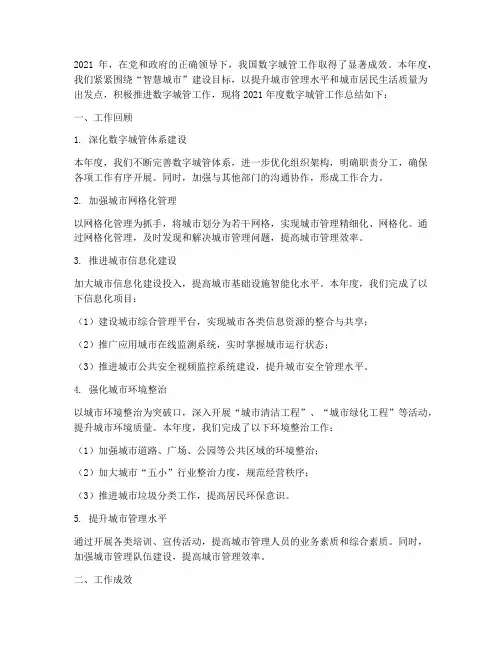 数字城管年度总结
