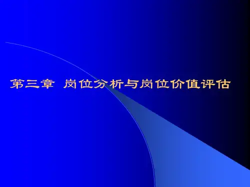 岗位分析与岗位价值评估课件