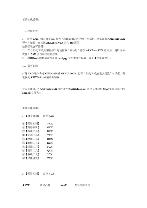 cad超强小工具加载说明