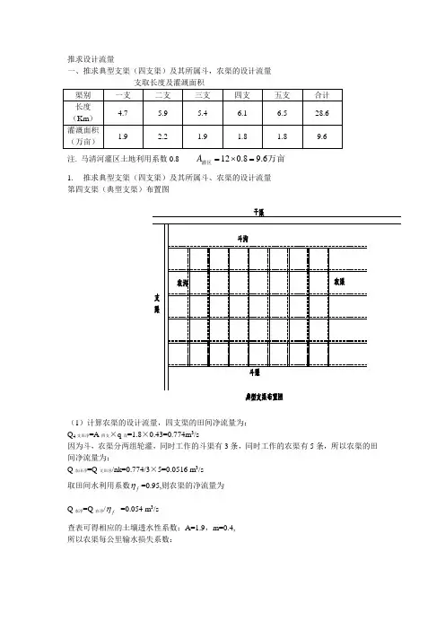 农田水利渠道流量设计