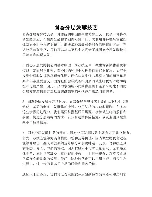 固态分层发酵技艺