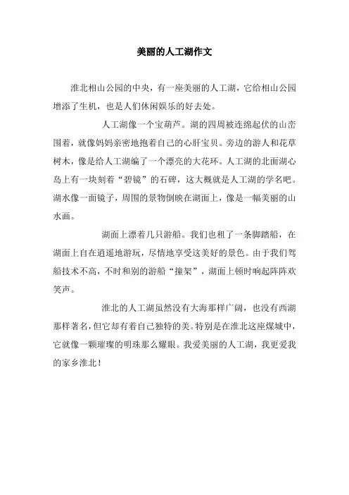 美丽的人工湖作文_1