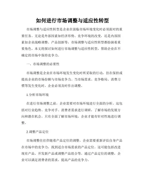 如何进行市场调整与适应性转型