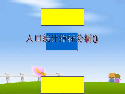 最新人口统计指标分析()ppt课件