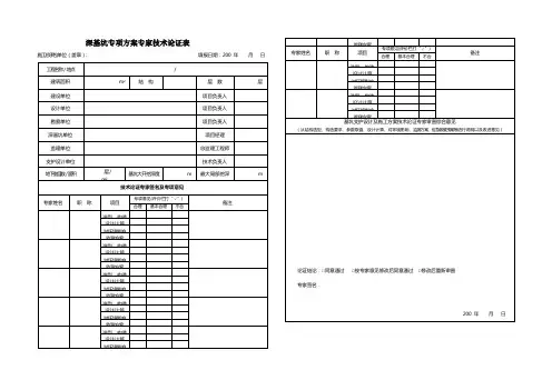 深基坑专家论证表