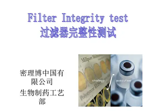 过滤芯完整性测试资料方案