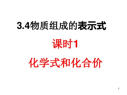 人教版九年级化学上册4.4化学式和化合价课件 (共17张PPT)