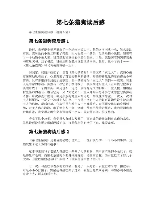 第七条猎狗读后感