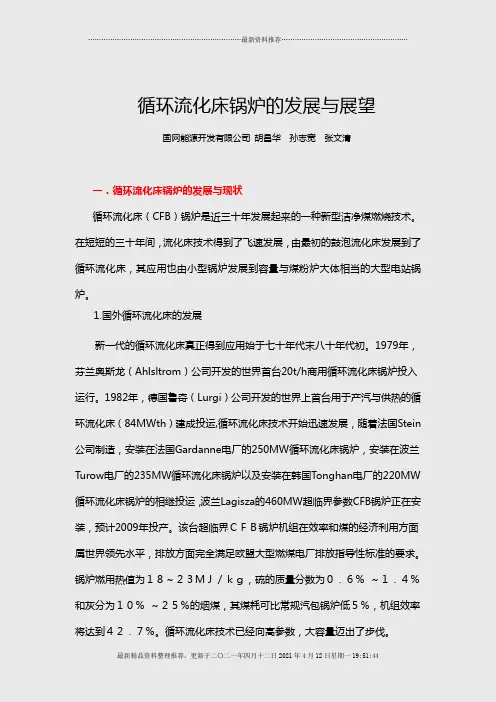 循环流化床锅炉的发展与展望-孙志宽