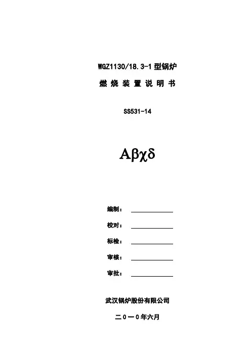 SS531-14 燃烧器说明书