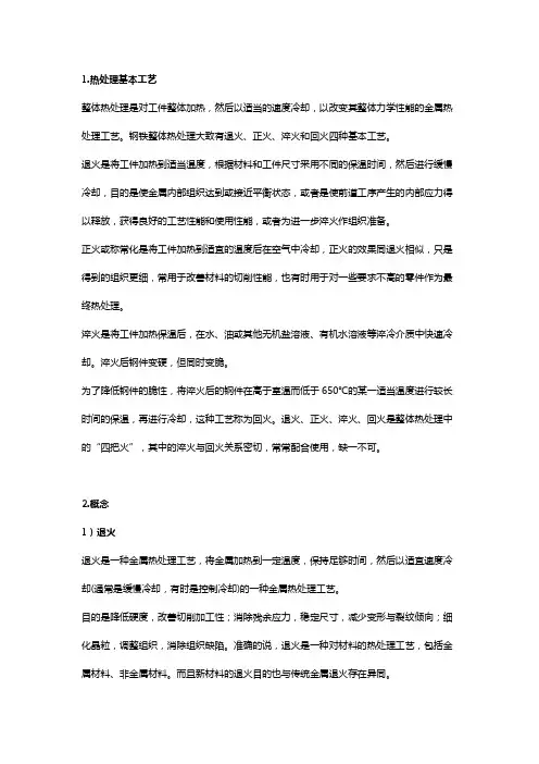 金属常见热处理工艺
